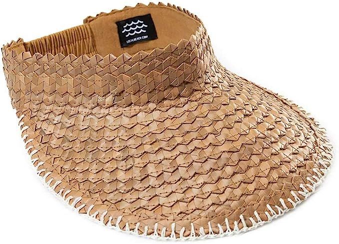 Local Beach Brand Playa Crochet Double Straw Visor, Handmade with 100% Natural Fiber | Amazon (US)