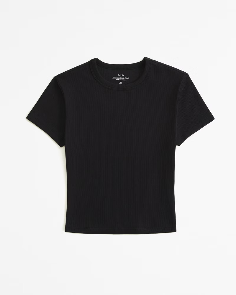 Women's Essential Rib Baby Tee | Women's Tops | Abercrombie.com | Abercrombie & Fitch (US)