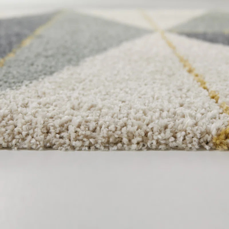 Bonifay Geometric Navy/Gray Area Rug | Wayfair North America