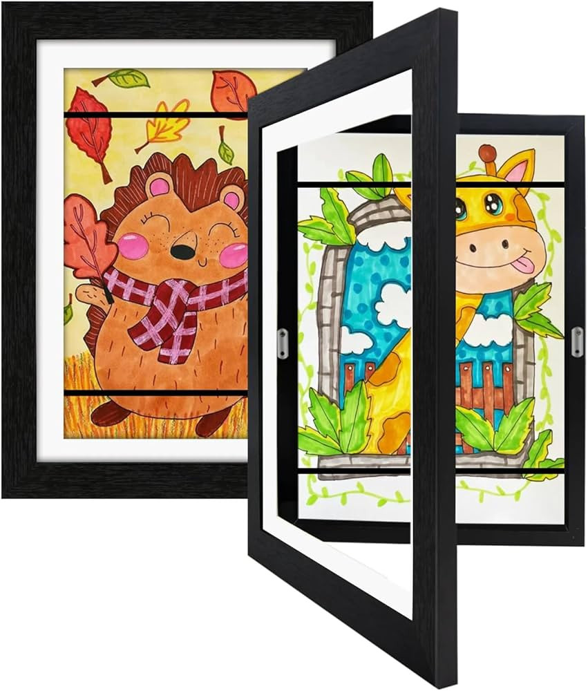 Dimpola Kids Art Frame Front Opening, Kids Artwork A4 Picture Frames Changeable with Storage Hold... | Amazon (CA)
