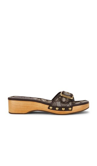 Coach Margot Wooden Sandal in Brown. - size 9.5 | Revolve Clothing (Global)