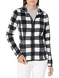 Amazon Essentials Women's Classic Fit Long-Sleeve Full-Zip Polar Soft Fleece Jacket, White Black Buf | Amazon (US)