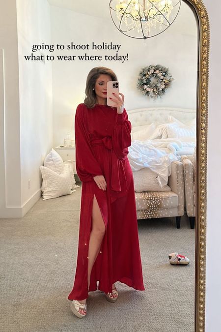 red dress red long sleeve maxi dress (tts, xs)

#LTKHoliday #LTKstyletip #LTKunder100