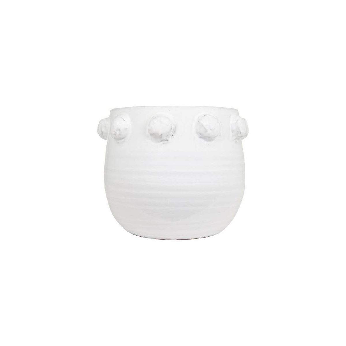9" x 11" Terracotta Planter with Bubble Design White - Storied Home | Target