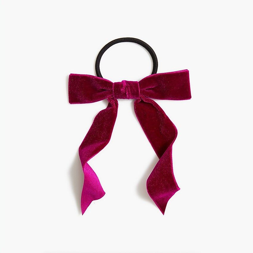 Velvet bow hair tie | J.Crew Factory