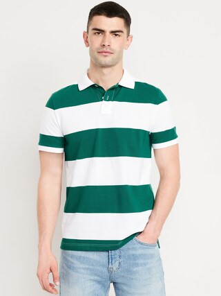 Classic Fit Striped Pique Polo | Old Navy (US)