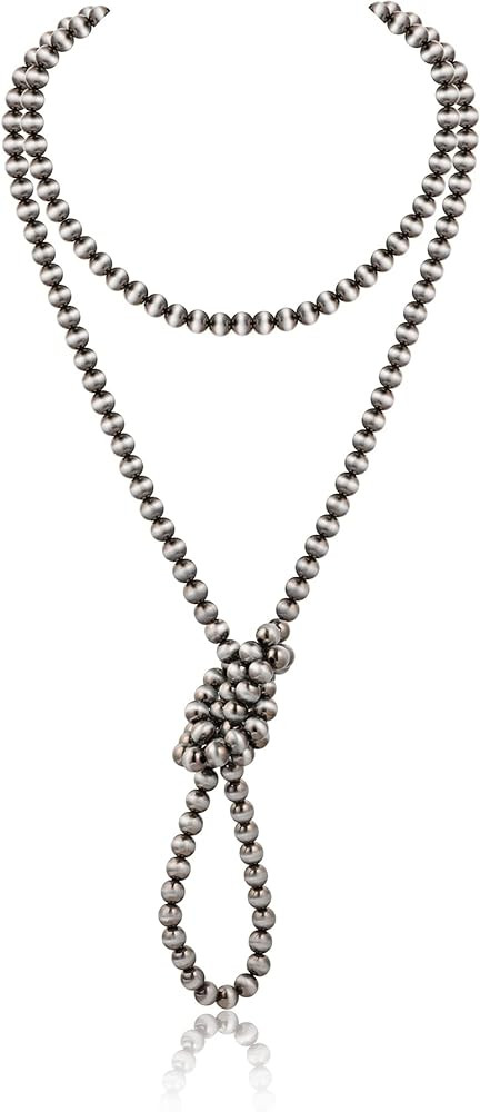 Navajo Pearl Necklace Long Western Jewelry for Women Cowgirl Vintage Beaded Pearl Necklaces | Amazon (US)