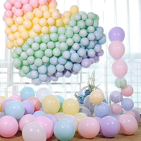 100pcs 10 Inch Macaron pastel Color Latex Balloon for Birthday Party Decoration Baby Shower Suppl... | Amazon (US)