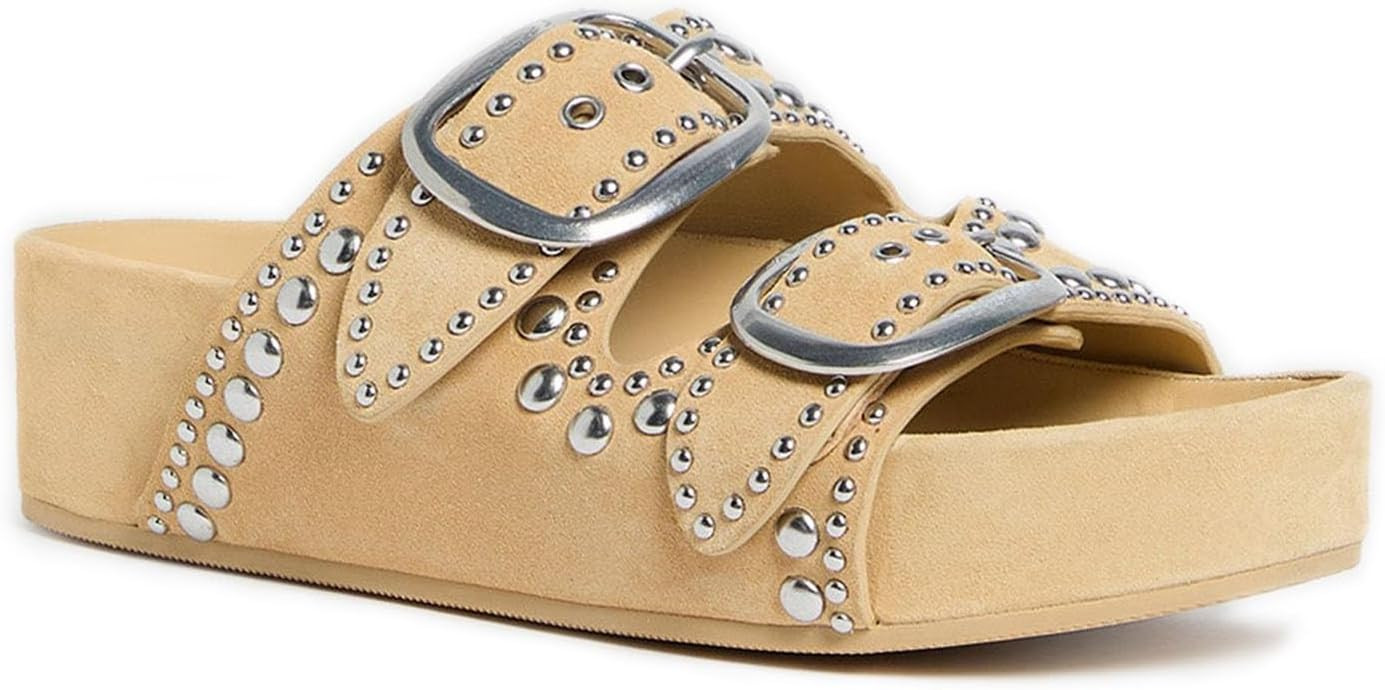 MICIFA Raffia Platform Sandals for Women Crochet Wedges Cute Comfortable woven Flats Sandals with... | Amazon (US)