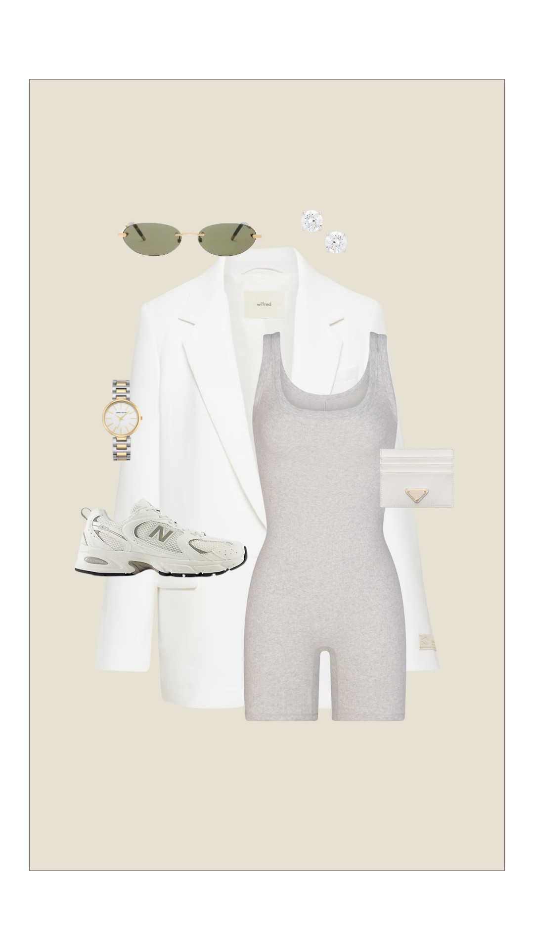 Blazer / Relaxed outfit inspo 🤍 

outfit inspo l blazer l spring l sneaker 