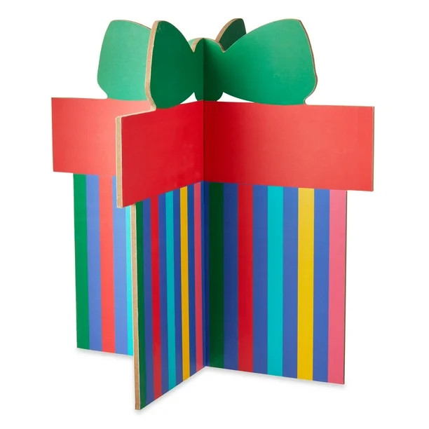 Holiday Time Bright Slotted Present Tabletop Decoration, 11" - Walmart.com | Walmart (US)