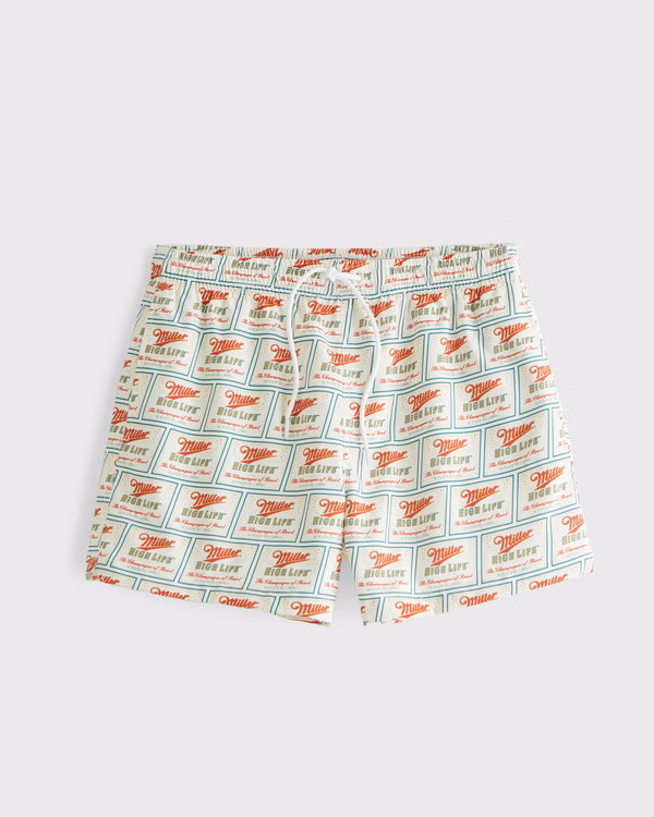 Miller High Life Graphic Pull-On Swim Trunk | Abercrombie & Fitch (US)