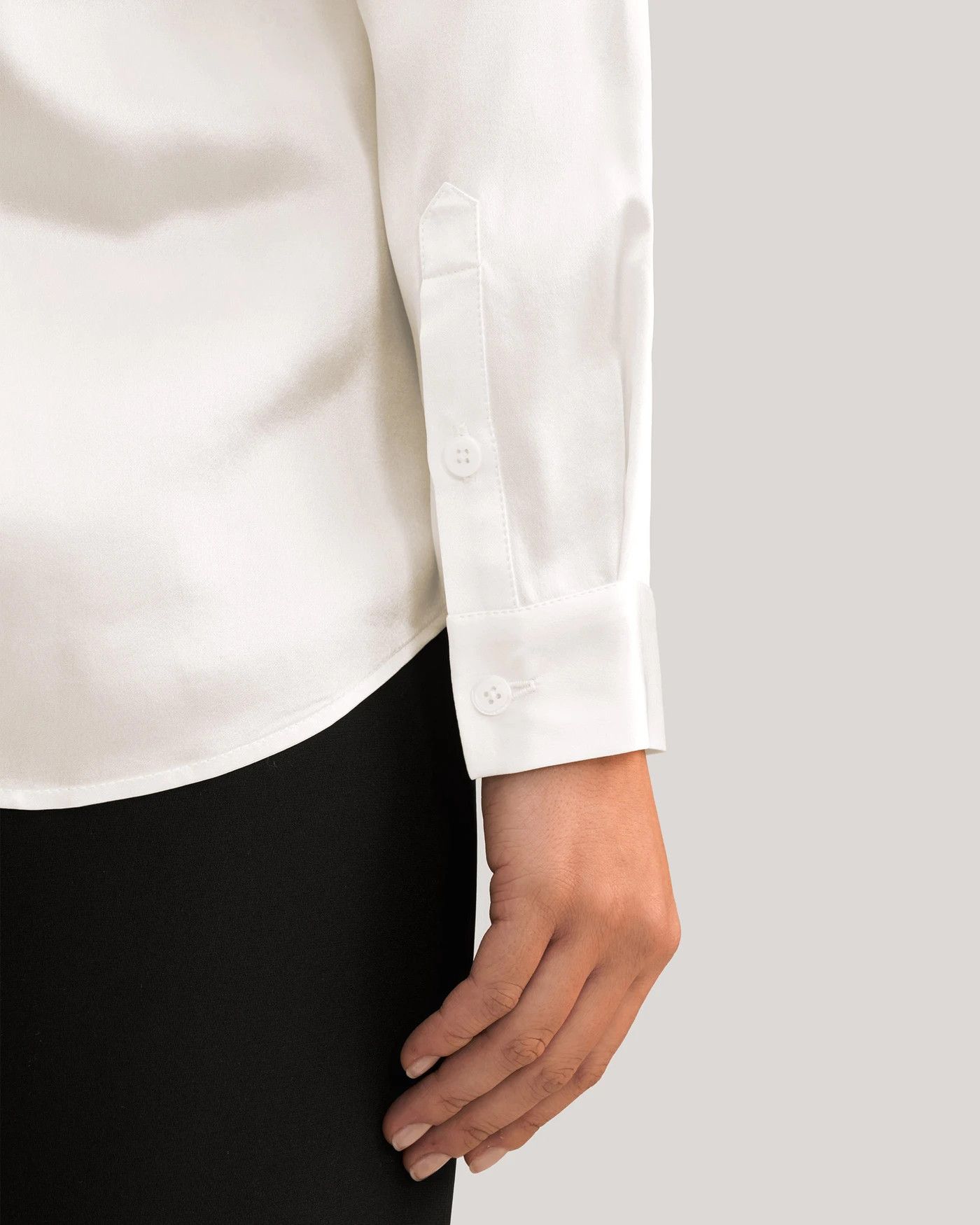 Basic Concealed Placket women Silk Shirt | LilySilk