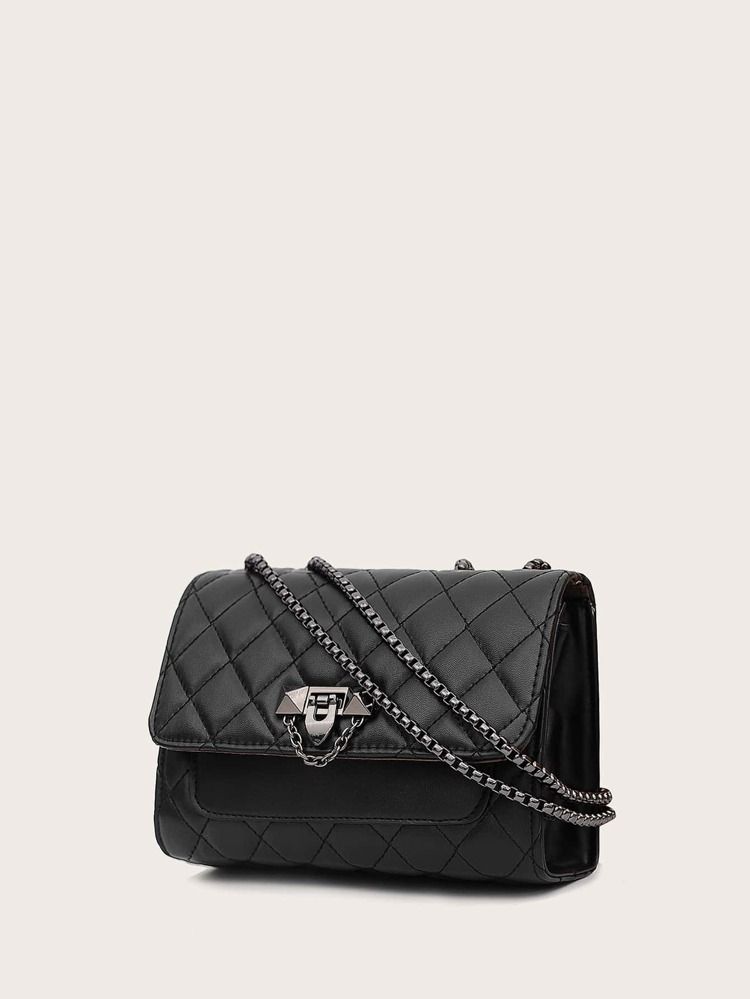 Chain Decor Quilted Crossbody Bag | SHEIN