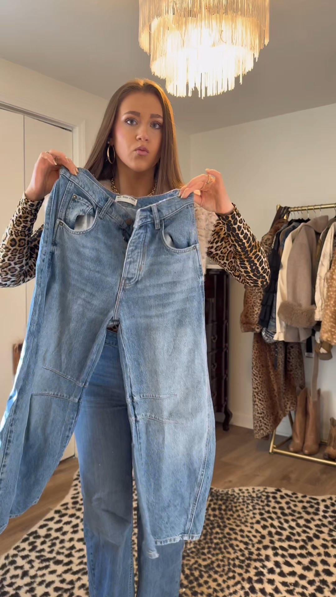 Wearing a 25 in free people barrel jeans (run a little big) and a small in the bodysuitt