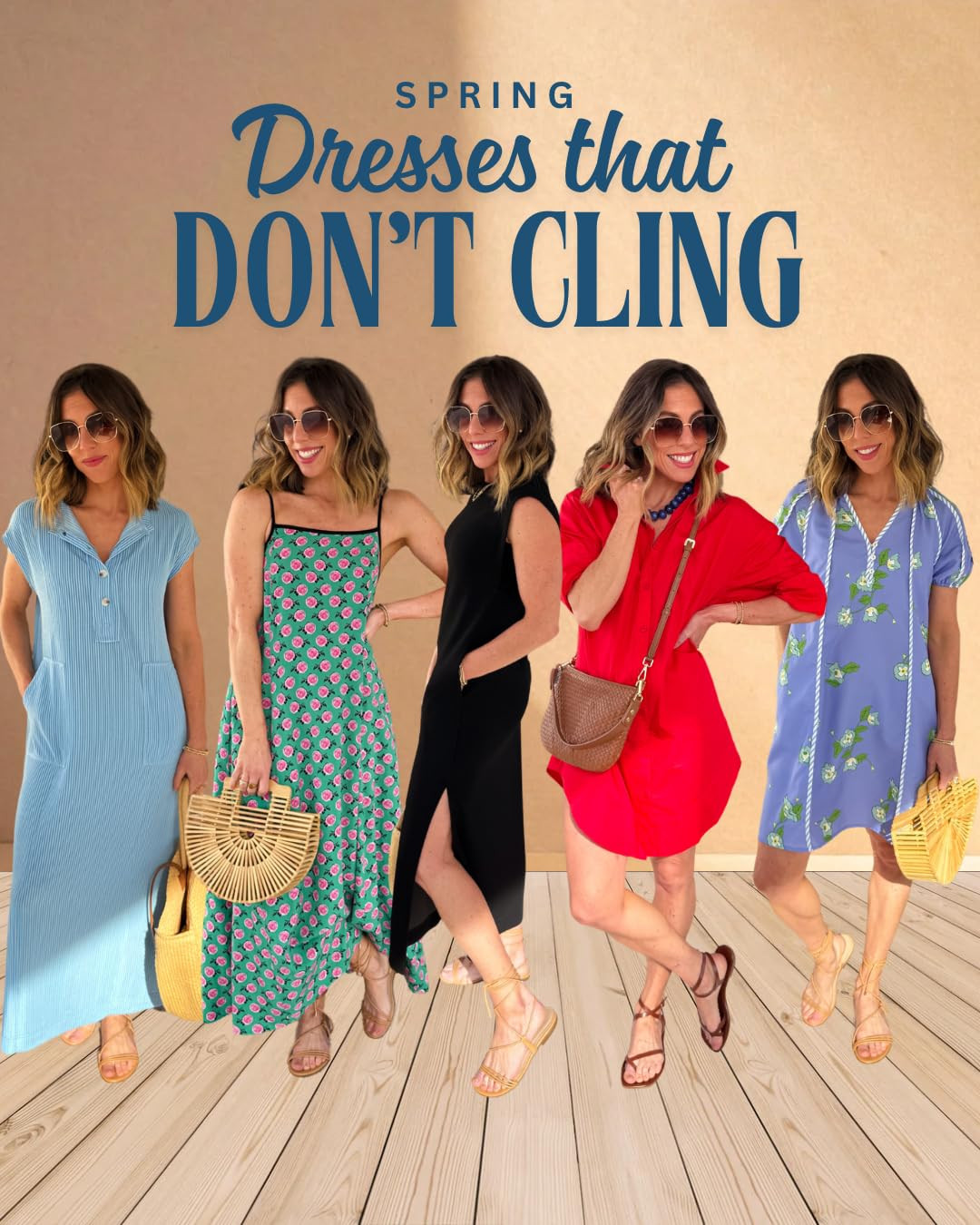 5 fabulous spring dresses that don't cling to your midsection! 

 #LTKootd #LTKSeasonal #LTKOver40