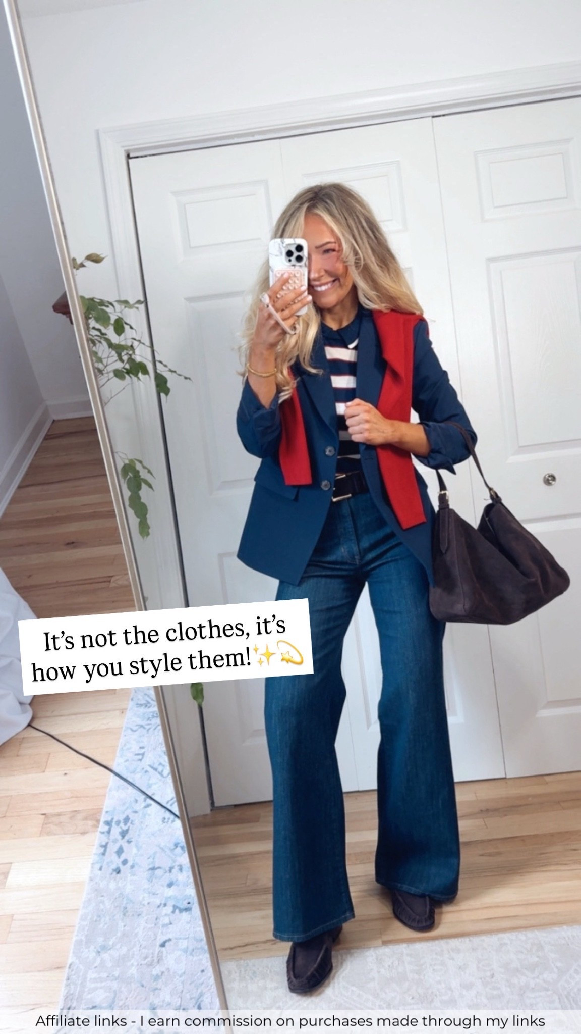 Affiliate links - I earn commission on purchases made through my links

Stylish fall outfits for everyday 
Brown suede loafers
Classic style
Striped polo sweater