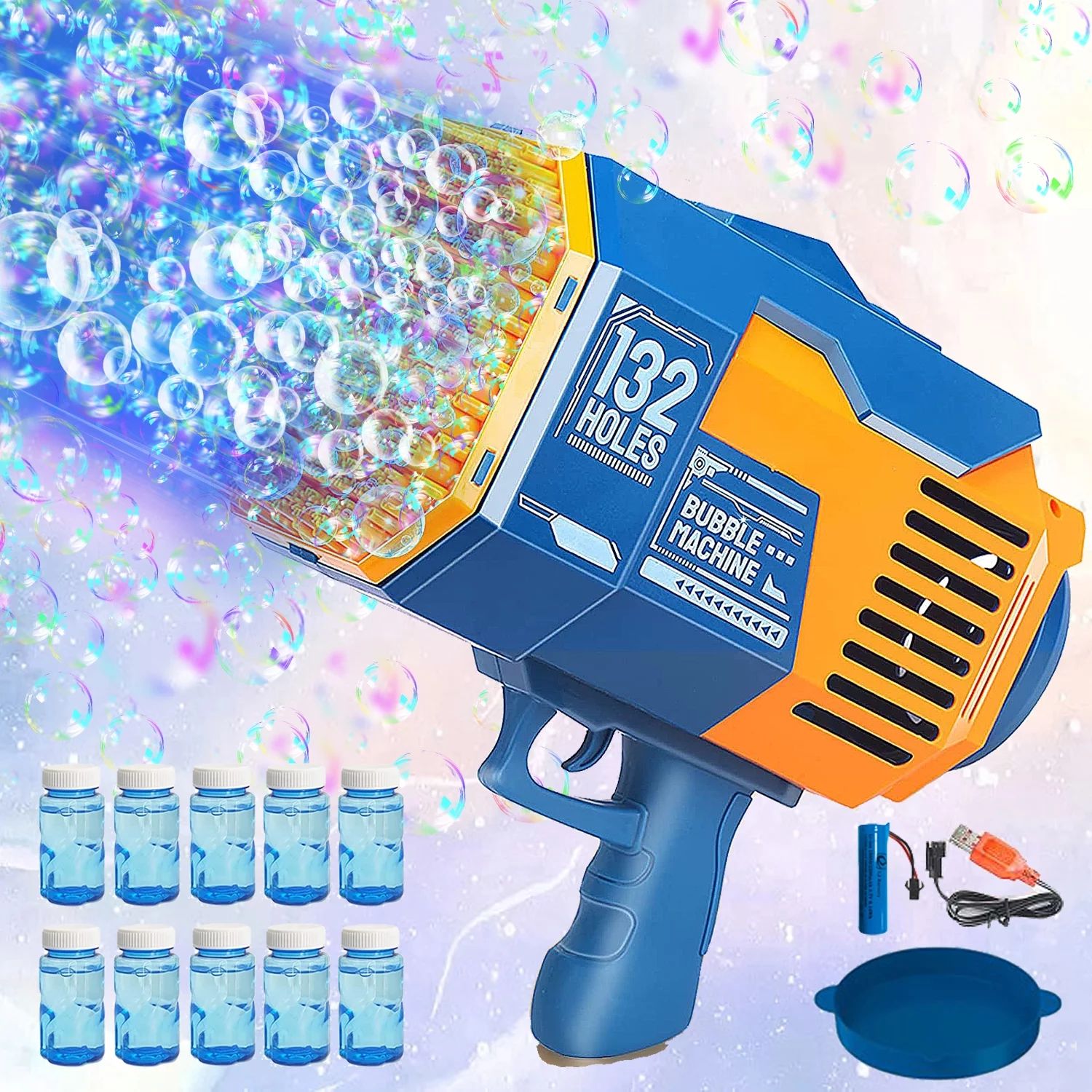 YUWENUS Bubble Machine, 132 Holes 8000+ Bubble Machine Blower for Adults Kids, Automatic Bubble M... | Walmart (US)