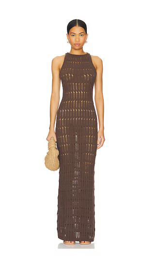 Hilda Maxi Dress in Chocolate Brown | Revolve Clothing (Global)