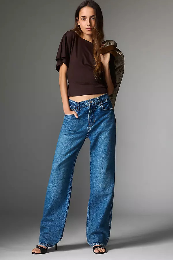 Val 90s Mid-Rise Straight-Leg Jeans | Anthropologie (US)