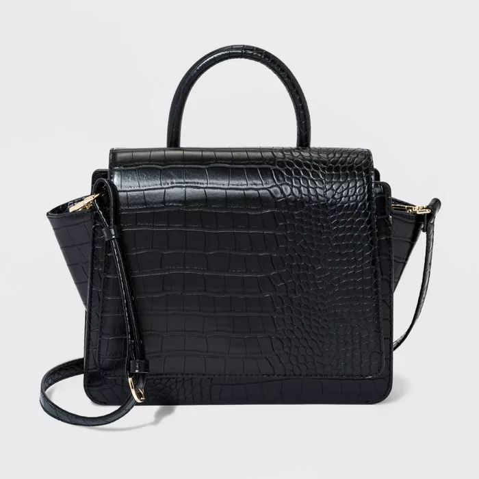 Alligator Print Top Handle Satchel Handbag - A New Day™ | Target
