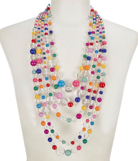 Statement necklace. Summer outfit. Rainbow colors 

#LTKFindsUnder50 #LTKWorkwear #LTKStyleTip
