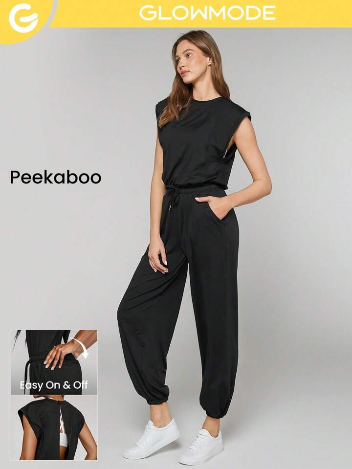 GLOWMODE Cloudknit Adjustable Pocket Jumpsuit Light Support Low Impact Daily Casual | SHEIN