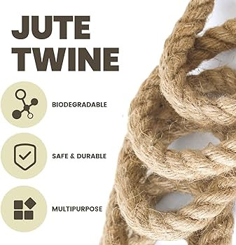 Jute Rope 1/2inch X 100 ft, Natural Twisted Manila Rope Thick, Multipurpose Braided Hemp Rope for... | Amazon (US)