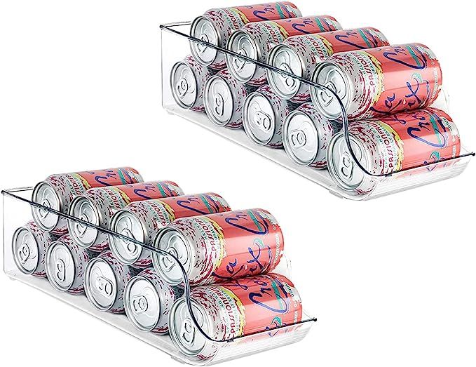 Soda Can Organizer for Pantry/Refrigerator Pack of 2 - Holds Up To 9 Cans (7oz) - Beverage & Cann... | Amazon (US)