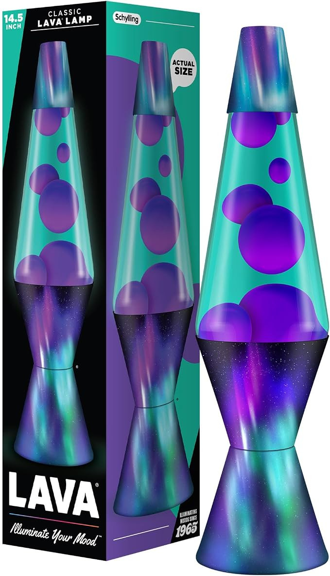 The Original Lava® Lamp - 14.5" Aurora Borealis – Classic Liquid Motion Lamp - Purple Wax and ... | Amazon (US)