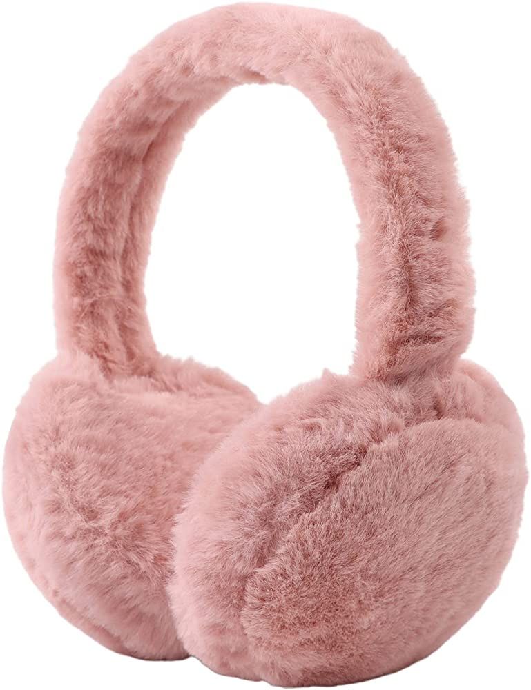 PESAAT Fluffy Ear Muff for Women Plush Foldable Earmuffs Kids Winter Earmuffs Girls Boys Cold Wea... | Amazon (US)