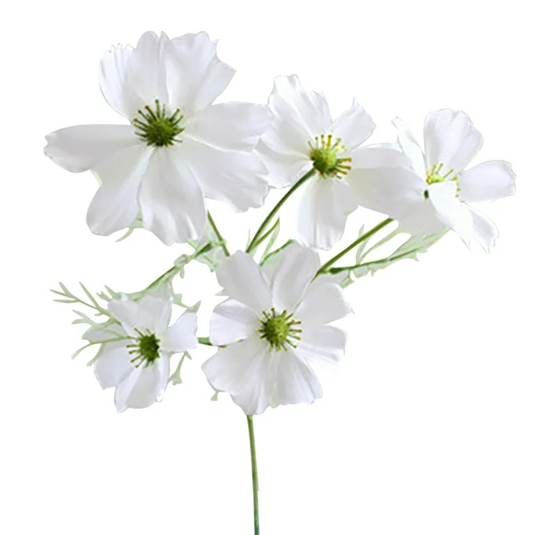 Pannow 5Pack Cosmo Artificial Flowers Gesang Festive Supplies Cosmos 6 Heads White Decorations Bo... | Walmart (US)