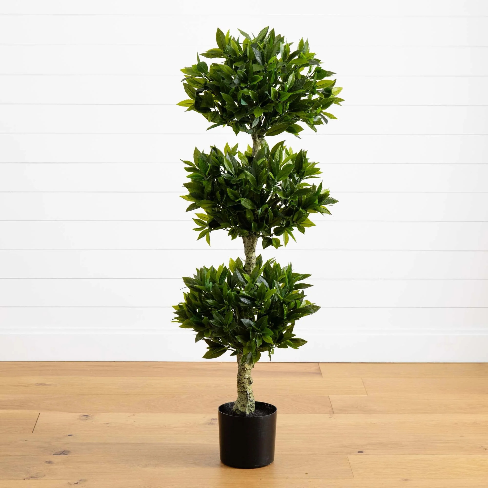 5' Triple Bay Leaf Topiary UV Resistant (Indoor/Outdoor) | Nearly Natural | Nearly Natural
