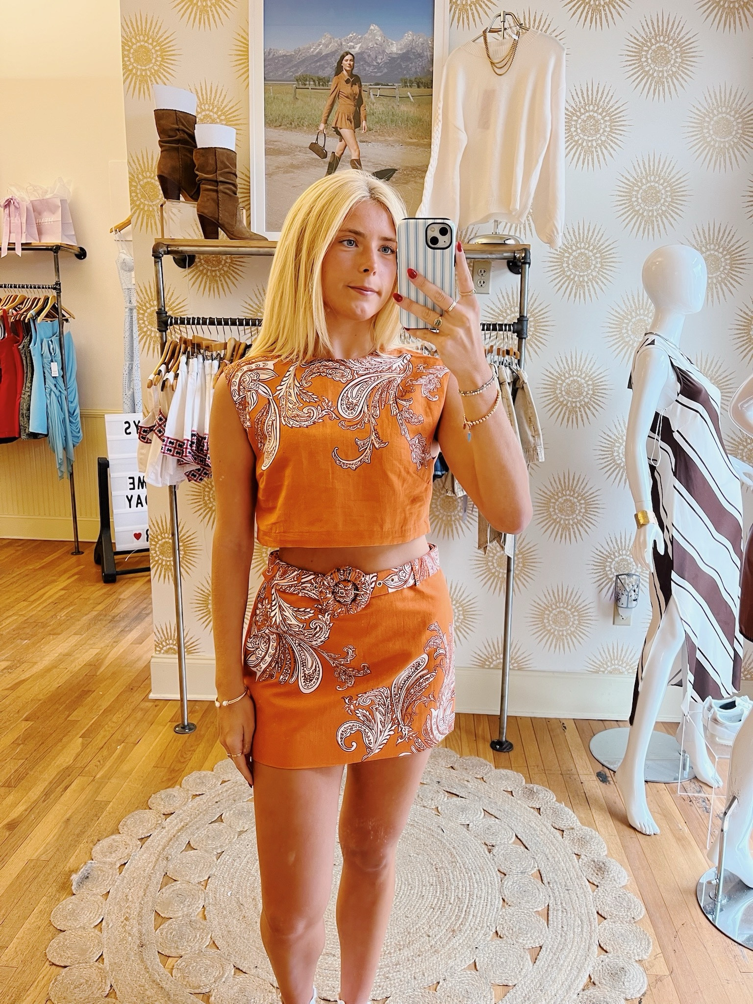 loving this hemant & nandita orange matching skirt set for fall 🧡 

#LTKSeasonal #LTKTall #LTKU