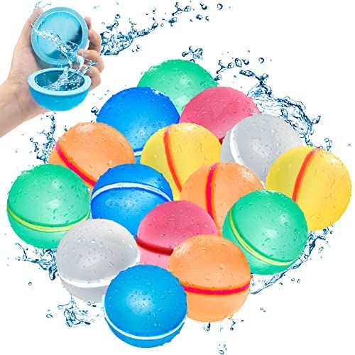 SOPPYCID 15pcs Water Balloons Reusable,Water Balloons for Kids,Silicone Quick Fill For Kids Balls... | Amazon (US)