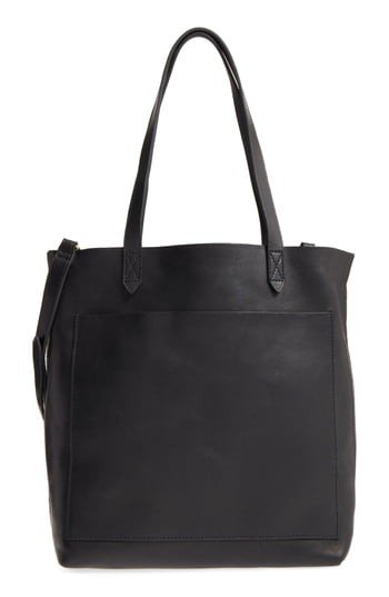 Madewell Medium Leather Transport Tote - Black | Nordstrom
