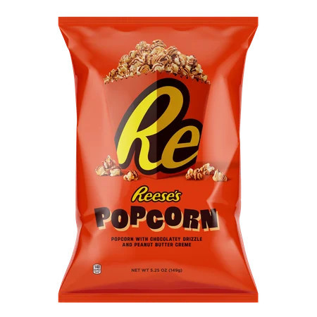 Reese's Peanut Butter Chocolate Drizzled Popcorn Snack, 5.25 oz Sharing-Size Bag | Walmart (US)