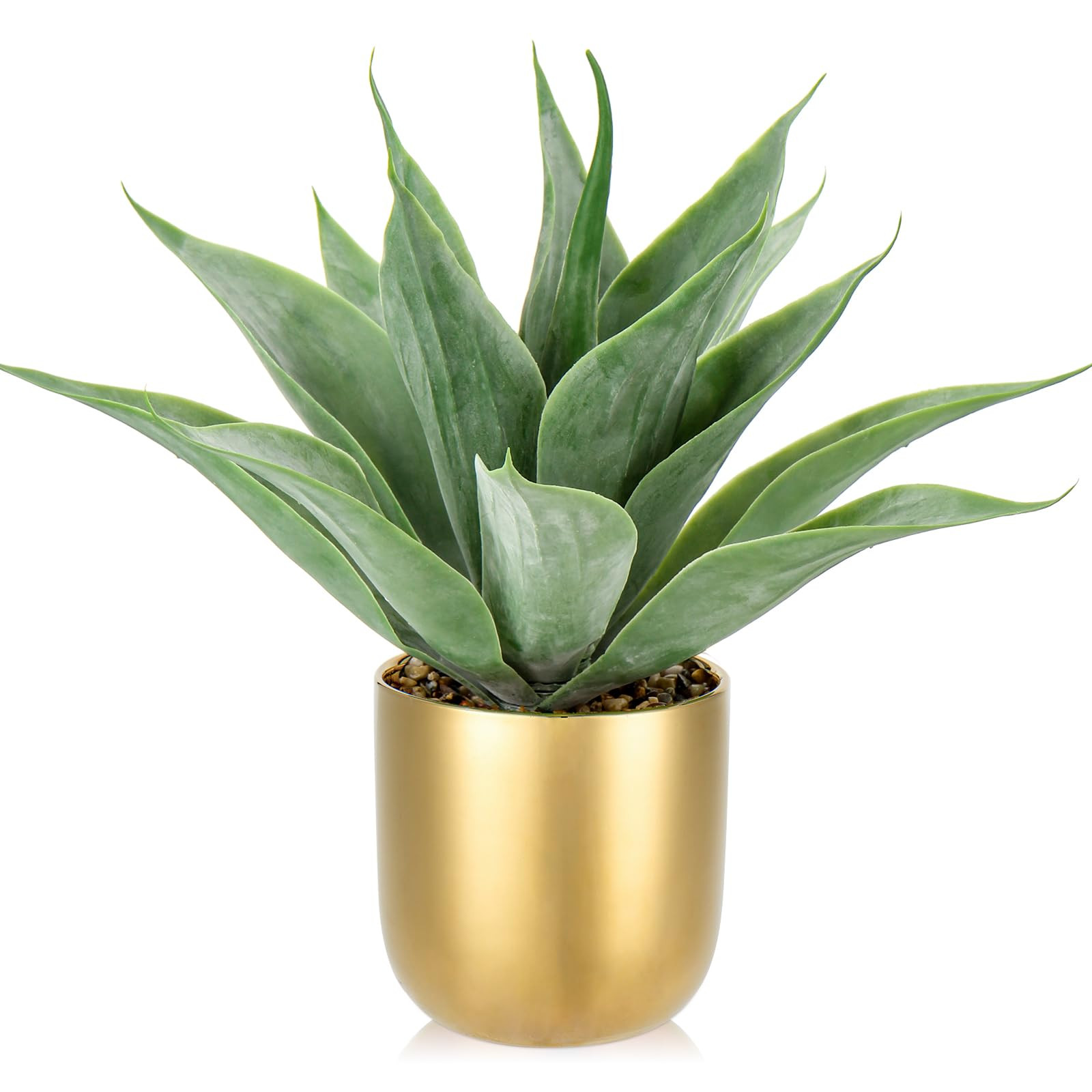 Large Faux Agave Plant - 13" Artificial Aloe Vera - Realistic Agave - Artificial Potted Plant for... | Amazon (US)