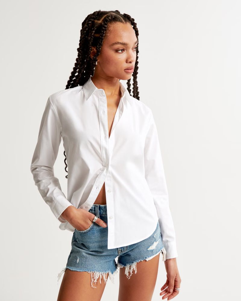 Relaxed Poplin Shirt | Abercrombie & Fitch (US)