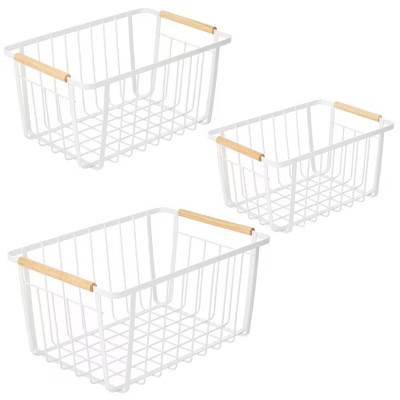 mDesign Metal Garage, Home Storage Organizer Basket - Set of 3 | Target