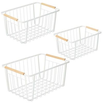 mDesign Metal Garage, Home Storage Organizer Basket - Set of 3 | Target