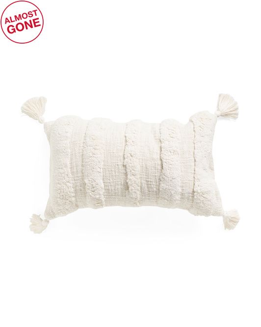 14x24 Tufted Tassel Pillow | TJ Maxx