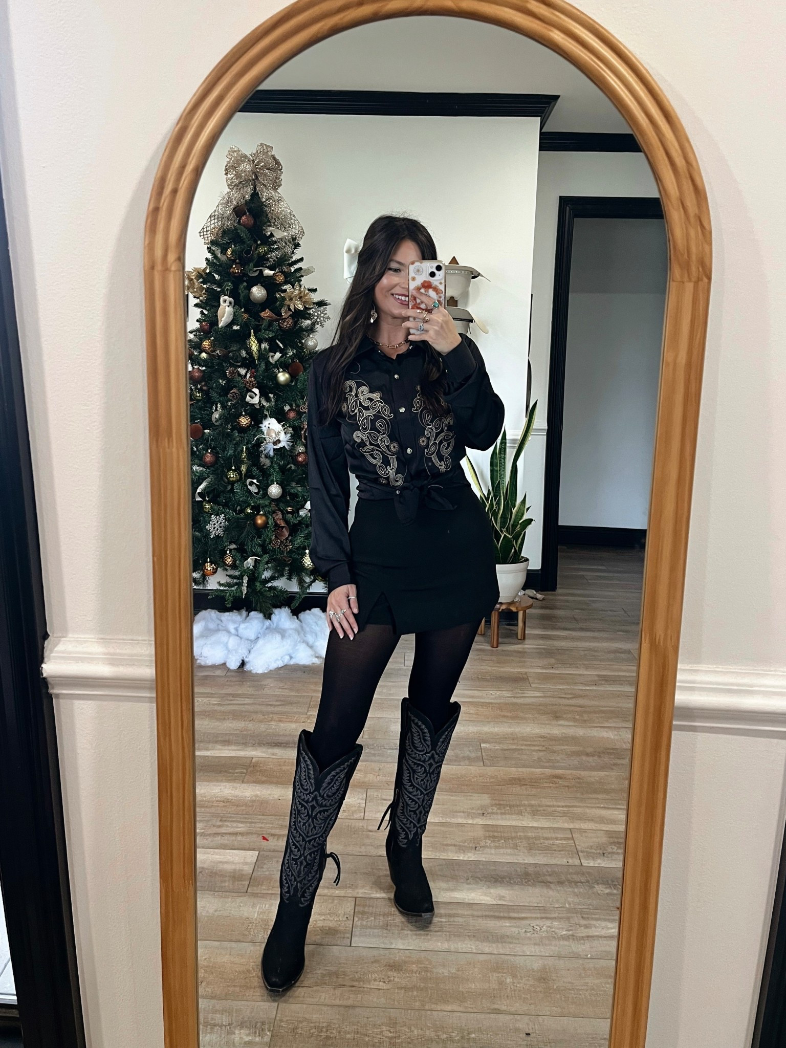 The perfect girly western fit!! Wearing xs in top and skort & medium in rip resistant tights 

#LTKootd #LTKSeasonal #LTKHoliday