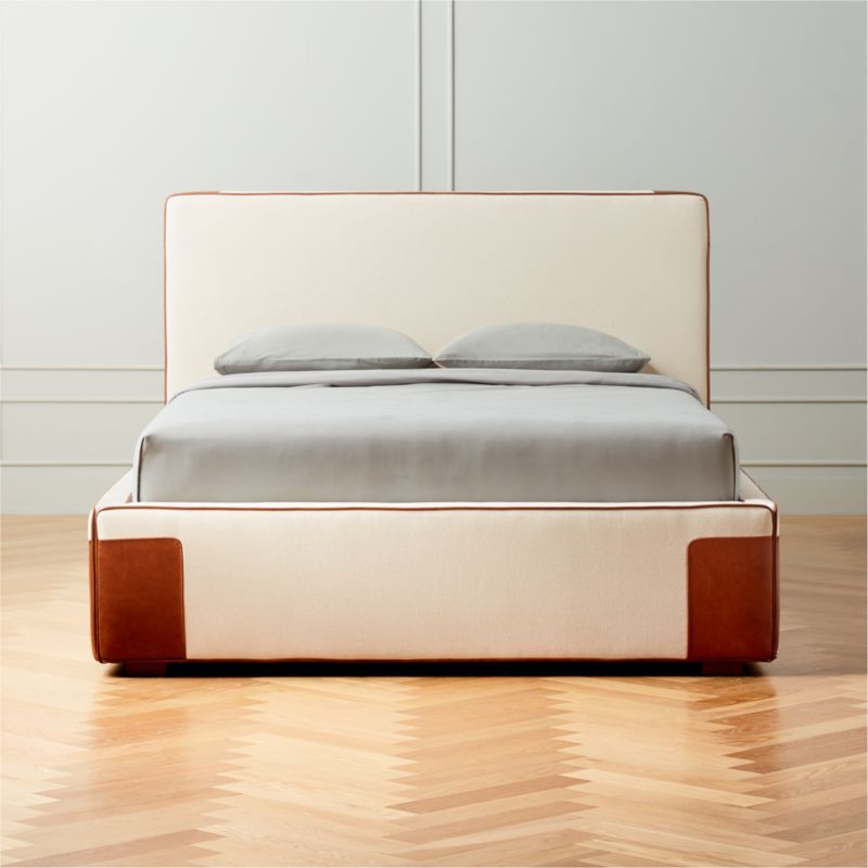 Tailor Upholstered Stitch Queen Bed + Reviews | CB2 | CB2