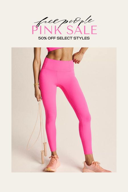 Free people 50% off today 
Free people leggings
Love the pink!


#LTKsalealert #LTKstyletip #LTKfitness