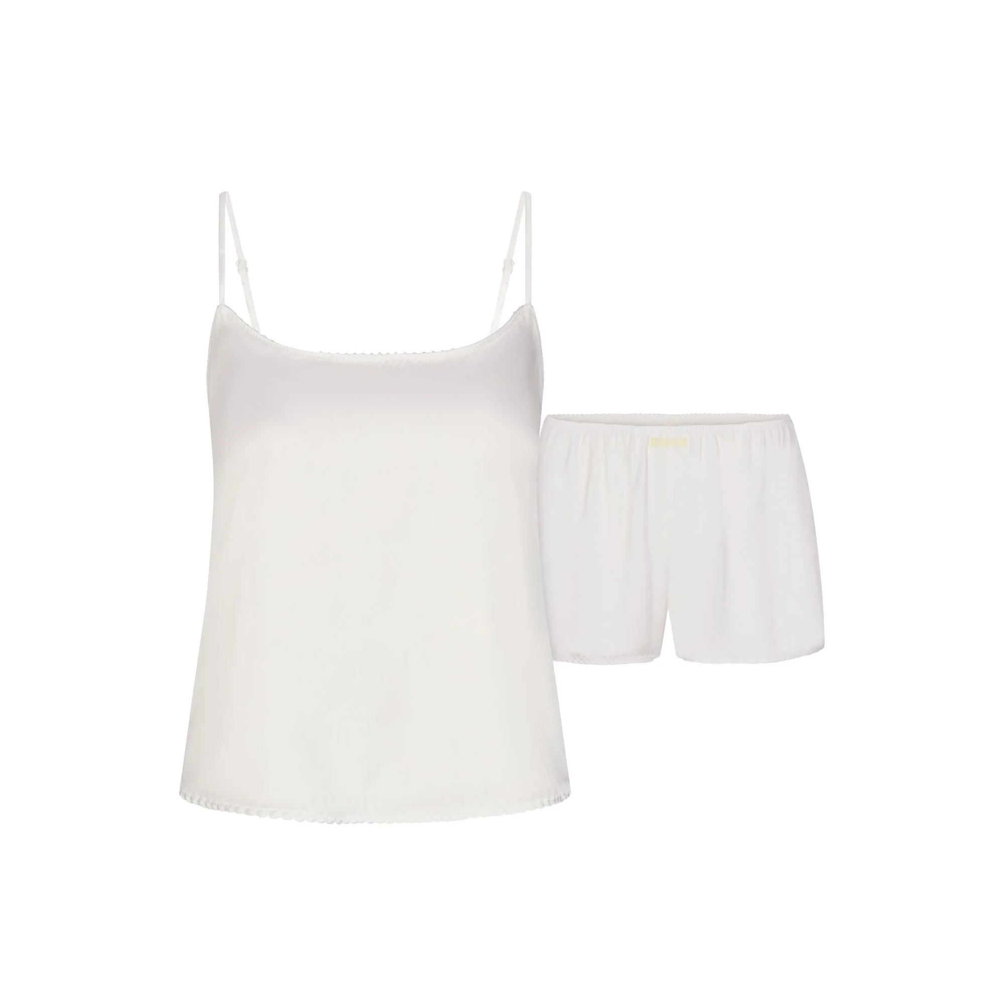 WOVEN SHINE CAMI AND SHORT SLEEP SET | IVORY | SKIMS | SKIMS (US)