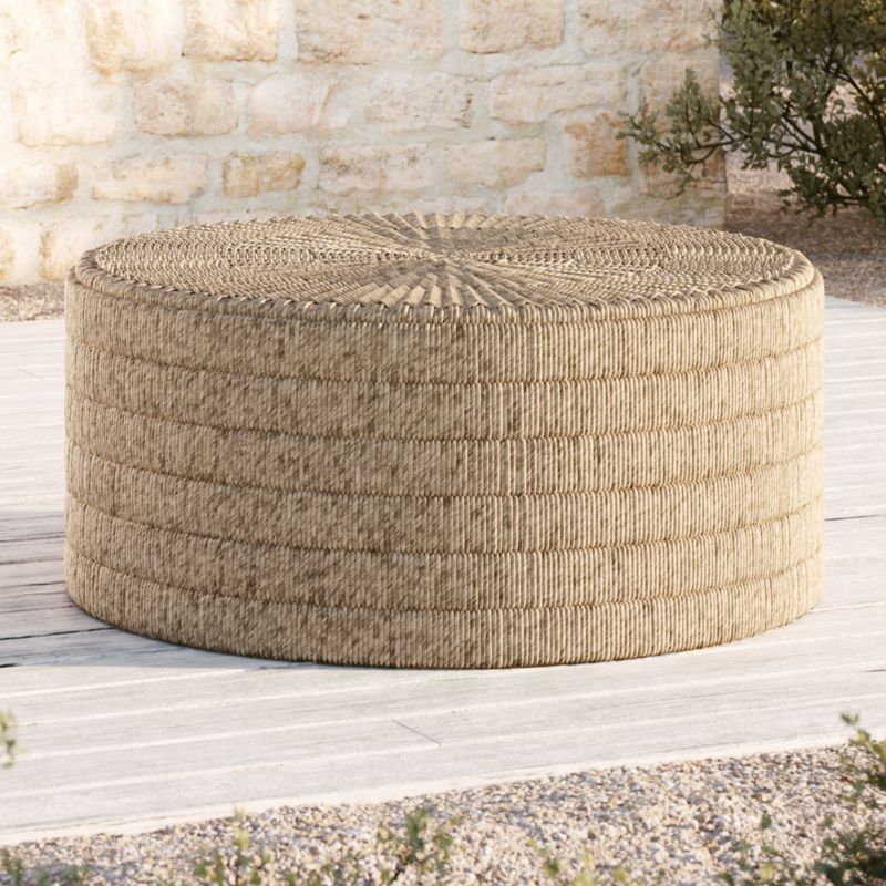 Madura Woven Outdoor Coffee Table + Reviews | Crate and Barrel | Crate & Barrel