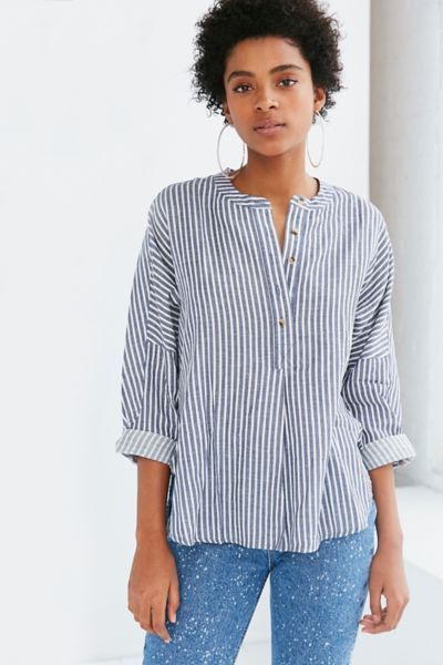 BDG Taylor Striped Button-Front Shirt | Urban Outfitters US