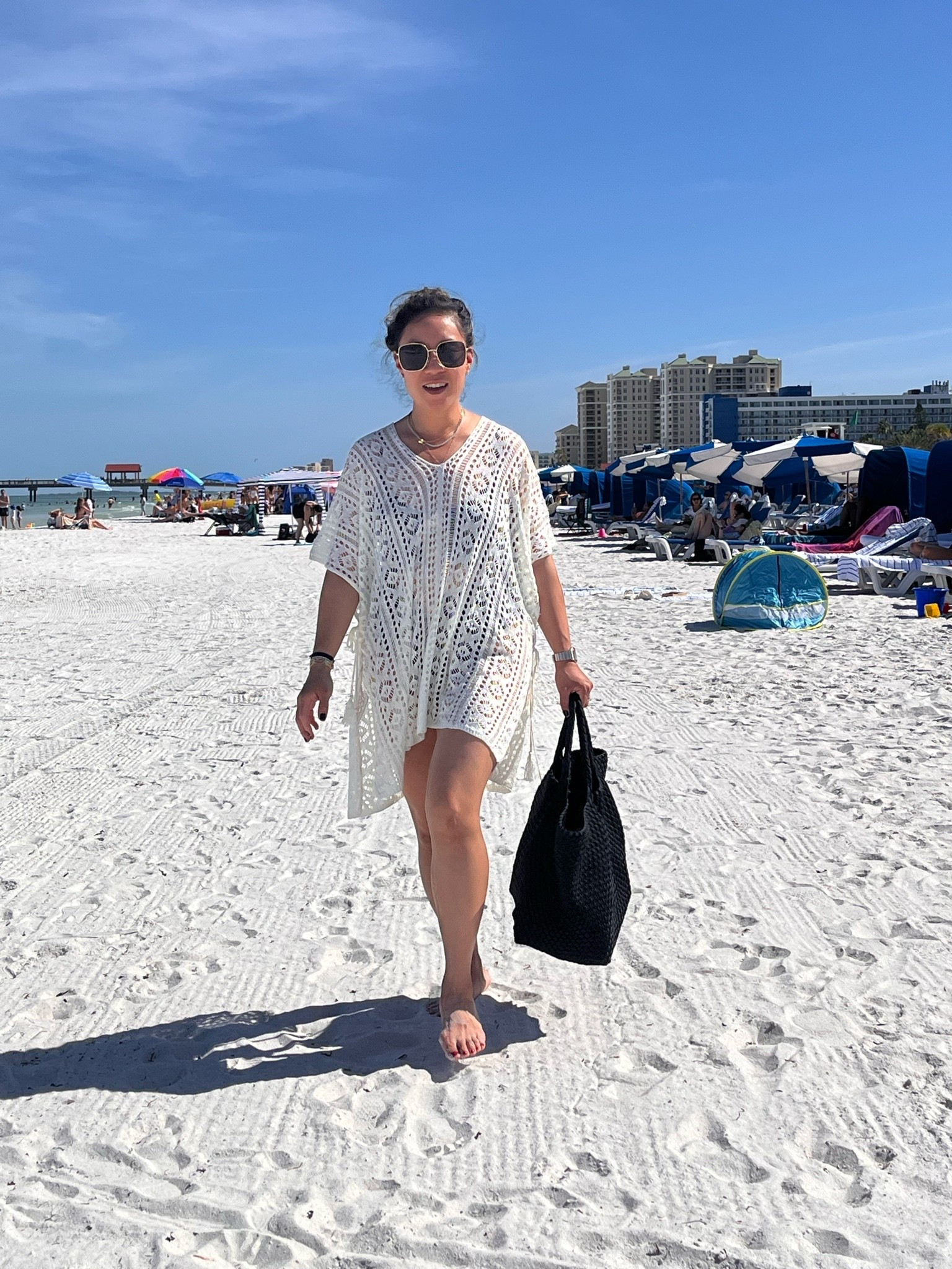 Beach day. Beach life. 
Crochet cover-up.

#LTKmomlife #LTKootd #LTKSwim