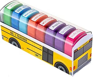 Teacher Stamps - Self Inking Motivational Encouraging and Colorful Set for School Classroom and H... | Amazon (US)